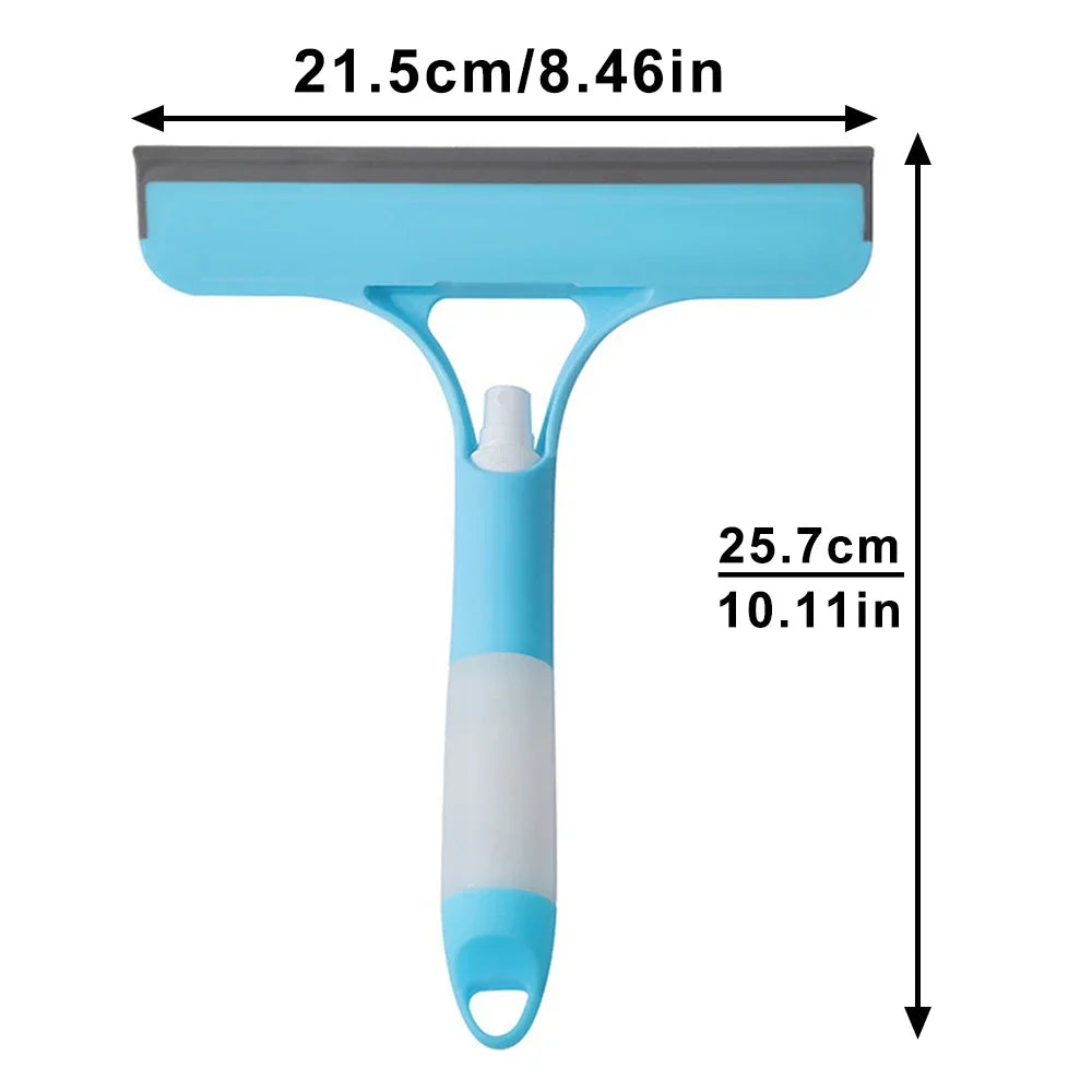 3 in 1 Multi-Functional Window Cleaning Squeegee with Spray Bottle - Effortless Glass & Mirror Wiping Tool for Home and Car