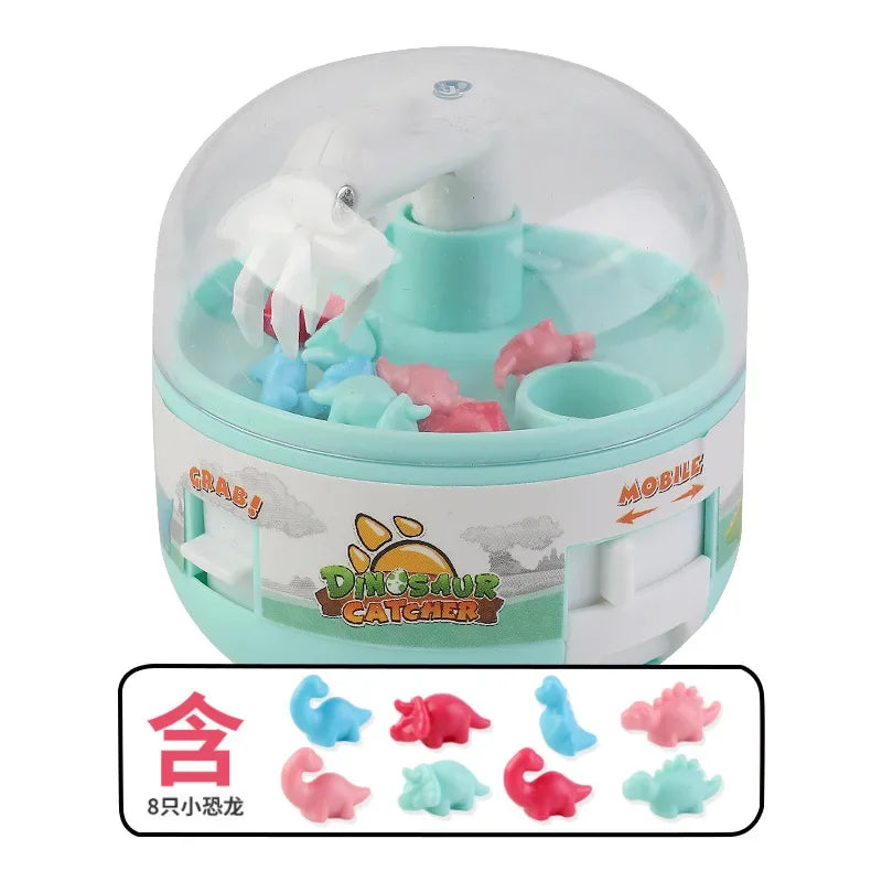 Exciting Dinosaur Figure Grabber Capsule Toy - Mini Claw Machine for Stress Relief and Fun! Perfect Gift for Kids and Adults!