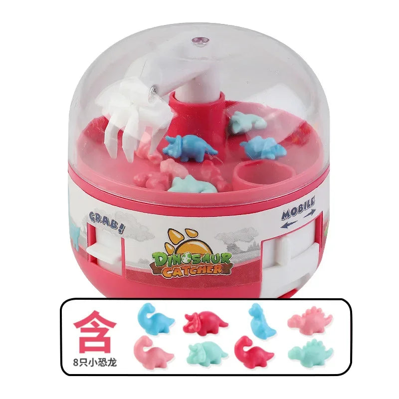 Exciting Dinosaur Figure Grabber Capsule Toy - Mini Claw Machine for Stress Relief and Fun! Perfect Gift for Kids and Adults!