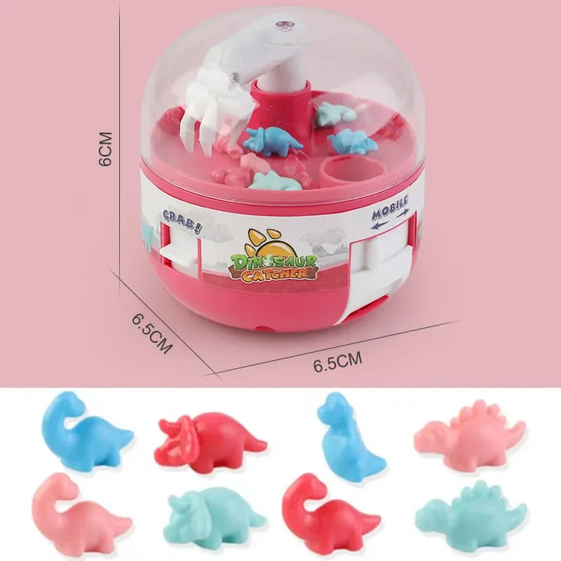 Exciting Dinosaur Figure Grabber Capsule Toy - Mini Claw Machine for Stress Relief and Fun! Perfect Gift for Kids and Adults!