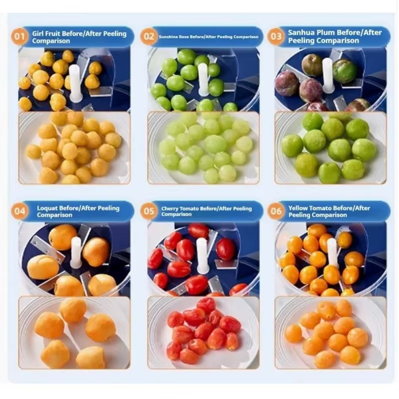Revolutionary Automatic Electric Peeler for Effortless Grape and Berry Skin Removal - Your Ultimate Fruit Preparation Tool!
