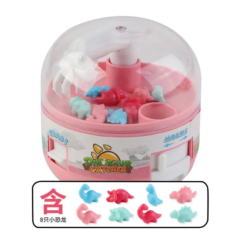 Exciting Dinosaur Figure Grabber Capsule Toy - Mini Claw Machine for Stress Relief and Fun! Perfect Gift for Kids and Adults!