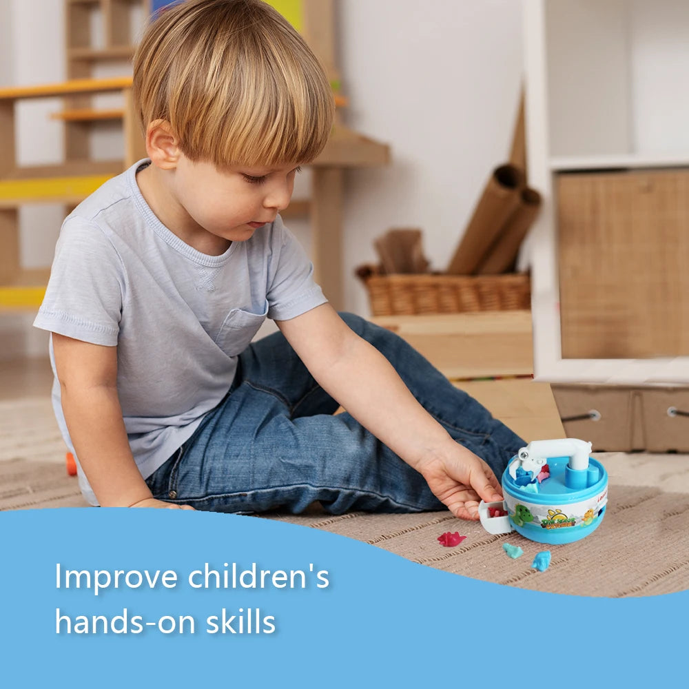 Exciting Dinosaur Figure Grabber Capsule Toy - Mini Claw Machine for Stress Relief and Fun! Perfect Gift for Kids and Adults!